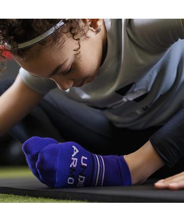 Under Armour Youth Essential 2.0 Lightweight No Show Socks - 6 Pack, Small, Lipstick Pink Assorted - Buy Online on GoSupps.com