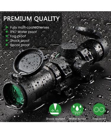 High Definition Crossbow Scope 300-450FPS (1.5-5x32) | Red/Green Glass Reticle | 20-100 Yards | Free 20mm Mounts - Buy Online on GoSupps.com