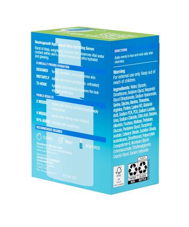 Neutrogena Hydro Boost Ultra Hydrating Serum with Hyaluronic Acid Fragrance-Free Face Serum for Weightless Hydration and Softer Glowing Skin Non-Comedogenic 1 fl. oz - Buy Online on GoSupps.com