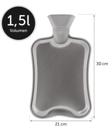 Blum Valley 1.5L Baby Heat Bottle - Washable Soft Fleece Hot Water Bottle for Children - Eco-Friendly Natural Rubber - Green Fluffy Bed Bottle - Buy Online on GoSupps.com