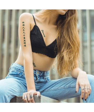 Chinese Character Temporary Tattoos - 130+ Realistic Designs | Waterproof & Long-Lasting | Elegant Christmas Gift - Buy Online on GoSupps.com