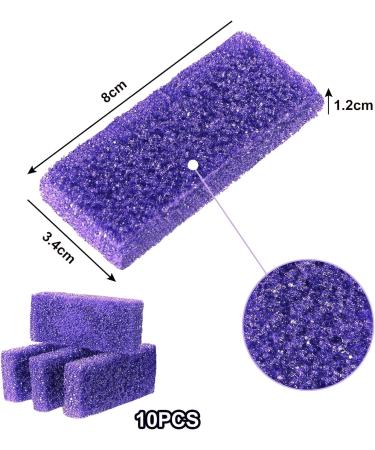 Pumice Stone for Feet Exfoliation - 10 Pcs, Dual Sided Foot Scrub for Hard Skin & Callus Removal - Ideal for Home & Salon Use - Buy Online on GoSupps.com
