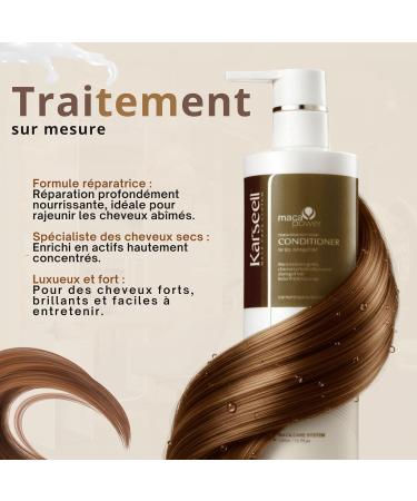 Karseell MACA CARE SYSTEM Shampooing Hydratant + Apr s-Shampooing R parateur Nourrissant Cheveux Secs Ab m s Teints Anti-Frisottis Argan Maca Brillance Douceur Nutrition Sans Sulfates Ni Parab nes - Buy Online on GoSupps.com