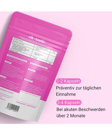 Ohtastic V-Biotics Vaginal Probiotics - 100 Billion KBE/g Lactic Acid Bacteria for Vaginal Health & Bacterial Vaginosis - 60 Capsules - Buy Online on GoSupps.com