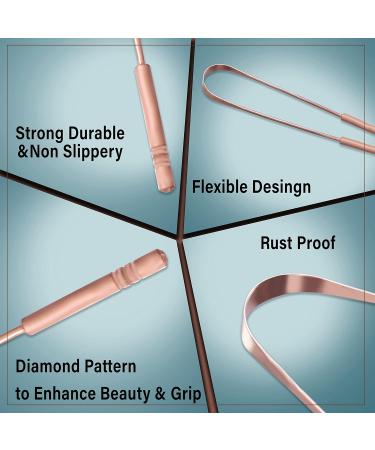 Ved 100% Pure Copper Tongue Scraper Set - Eco-Friendly Travel Bag 2 Pieces Comfortable Handle - Buy Online on GoSupps.com