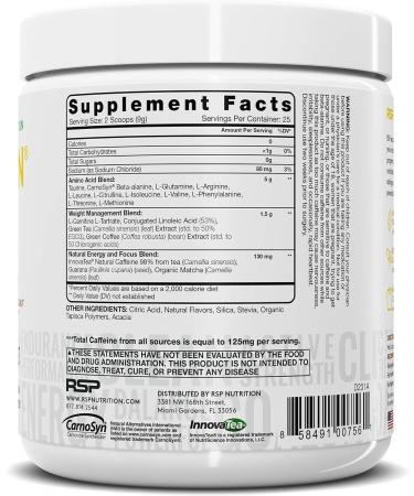 RSP NUTRITION Vegan AminoLean Pre Workout Energy (Pineapple Coconut 25 Servings) with TrueFit Protein Powder (Chocolate 2 LB) - Buy Online on GoSupps.com