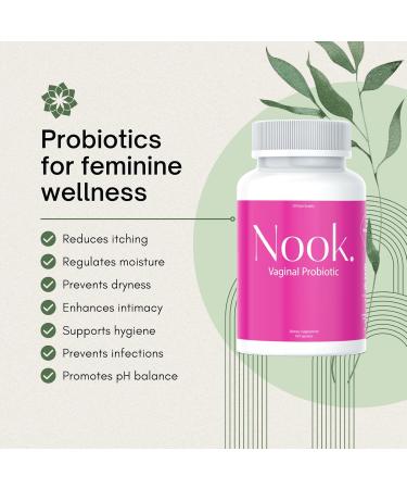 Nook Vaginal Probiotics - 40 Billion CFU for Balanced pH & UTI Prevention | 30-Day Supply | Odor & Yeast Control | Gluten-Free & No Refrigeration Needed - Buy Online on GoSupps.com