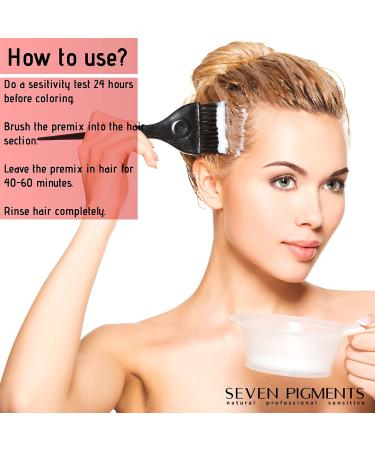 Seven Pigments Professional Organic Permanent Hair Colour 60ml Paraben Amomonia PPD Free - 6.17 Ice Dark Blonde - Buy Online on GoSupps.com