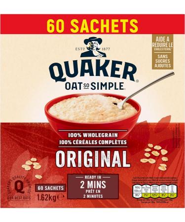 Quaker Oats Oat So Simple Original Porridge Sachets - Case of 60, 27g Each - Buy Online on GoSupps.com