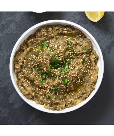 Med Cuisine Roasted Eggplant Pur e 2.8KG | Vegan | Smokey Flavour | Ready-to-Eat Dip & Spread | Ideal for Baba Ganoush - Buy Online on GoSupps.com