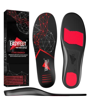 New 2022 Premium Anti-Fatigue Shoe Insoles - High Arch Support Insoles - Shoe Inserts Orthotics Men Women - Relief Plantar Fasciitis Heel Arch Feet Pain Flat Feet - Work Boot Sneakers Hiking Shoe Black M (Men 9-10.5/Wome
