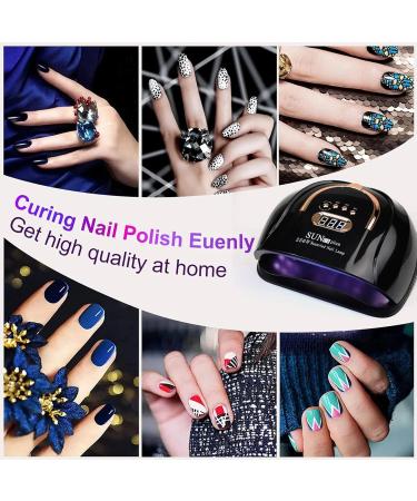 MainPi 256W UV LED Nail Lamp - Professional Nail Dryer with 57 Lamp Beads, 4 Timers, Auto Sensor, LCD Display - Fast Gel Polish Curing (Black) - Buy Online on GoSupps.com
