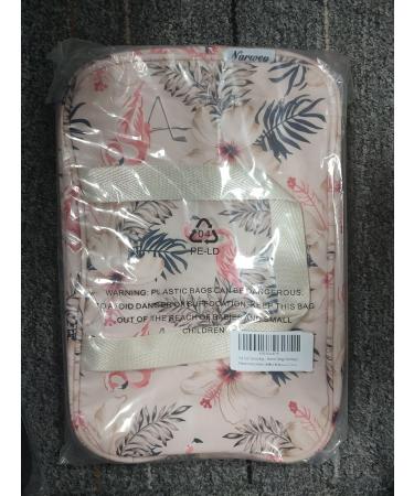 Full Size Beige Flamingo Toiletry Bag - Large Travel Makeup Organizer for Women - Buy Online on GoSupps.com