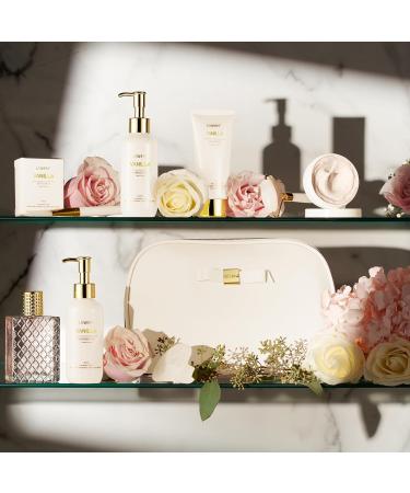 Valentines Day Gifts for Women Vanilla Spa Gift Basket for Women - Self Care Kit Bath Set with Shower Gel Bubble Bath Perfume Gua Sha Jade Roller - Birthday Gift Set for Women Mom Mother's Day - Buy Online on GoSupps.com