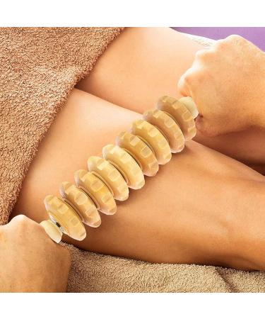 Haobin Wooden Massage Stick - Deep Tissue Roller for Neck Back & Body Relief | Premium Massage Device - Buy Online on GoSupps.com