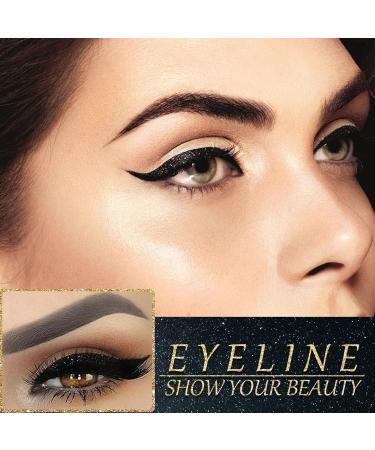 zalati False Eyeliner & Eyelashes Sticker 4 Pair Reusable Small Adhesive Sticker with Shine for Girls Halloween Makeup - Black - Buy Online on GoSupps.com