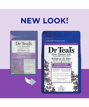 Dr Teal s Salt Soak with Pure Epsom Salt Soothe & Sleep with Lavender 3 lbs (Packaging May Vary) - Buy Online on GoSupps.com