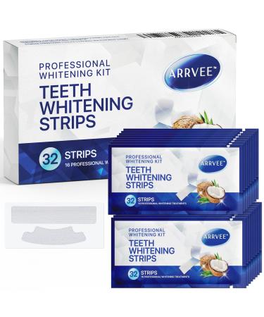 Teeth Whitening Strips 32 White Strips Teeth Whitening Kit Non-Sensitive 16 Sets Teeth Whitener for Tooth Whitening Helps to Remove Smoking Coffee Soda Wine Stain Up to 10 Shades Whiter