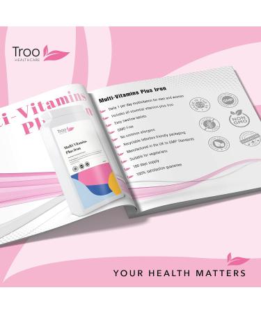 Multi Vitamins with Iron Supplement - 180 Tablets - Daily One A Day Multivitamin for Immune Support - UK Manufactured to GMP Standards - Buy Online on GoSupps.com