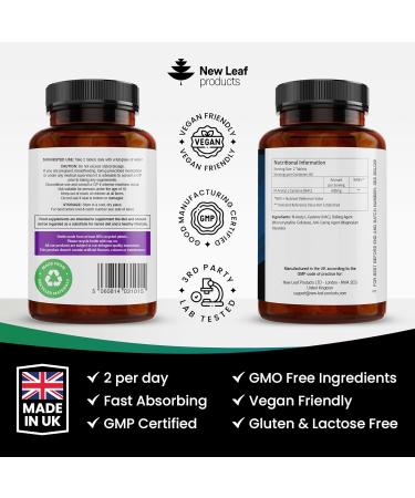 NAC 600mg - 120 Tablets | High Bioavailability N-Acetyl-Cysteine Supplement - Vegan Friendly | Made in UK - Buy Online on GoSupps.com