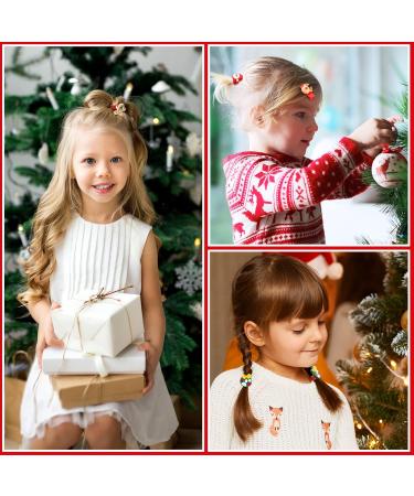 12 Pieces Christmas Girls Hair Accessories Set Hair Clips and Hair Ties Christmas Snap Hair Clips Women Snap Barrette Hairband Girls Hairpin for Children and Adults style 1 - Buy Online on GoSupps.com