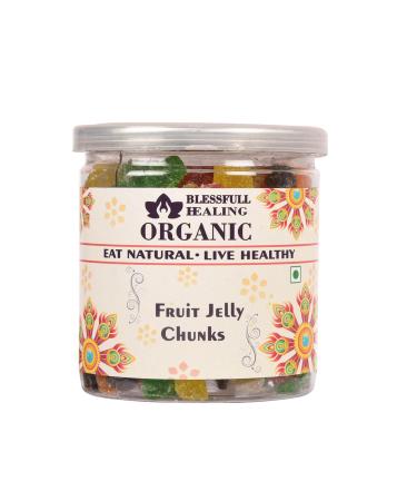 Blessfull Healing Organic Fruit Jelly Chunks 350 Gram Airtight Container (Packing May Vary)
