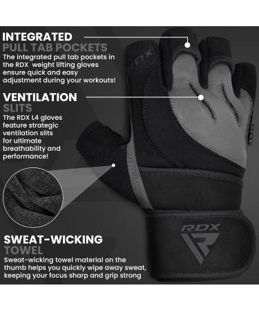RDX Fitness Gloves for Men & Women | Strength Training & Weightlifting Wrist Protection | Non-Slip Gym Workout Gear - Buy Online on GoSupps.com