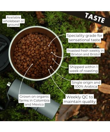  EXHALE Organic Medium Roast Coffee - Mycotoxin free and suitable for single origin bulletproof coffee and 100% Arabica beans. For coffee maker filter or aeropress. Clean coffee (medium roast whole beans) - Buy Online on GoSupps.com