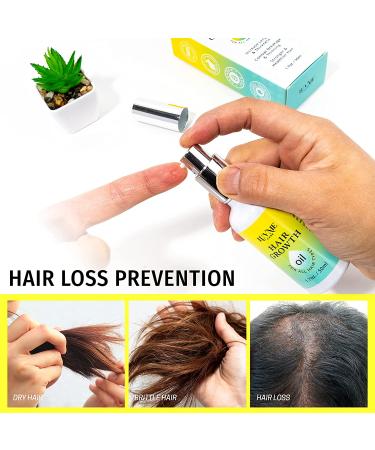Luv Me Care Hair Growth Oil 2 Pack - Biotin & Castor Oil Serum for Stronger, Thicker, Longer Hair 1.7 oz - Buy Online on GoSupps.com