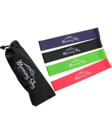 Buy Physical Therapy Resistance Bands by Morning Sky | 12-inch Loop Bands for Strengthening Stretching Yoga & Rehab | Includes Guide & Carrying Bag - Buy Online on GoSupps.com