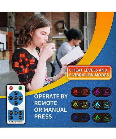 Sticro Shoulder Heating Pad Massager for Pain Relief - Vibration Massage Heated Wrap for Frozen Shoulder, Rotator Cuff Injury, Arthritis - Gift for Men and Women (S/M/L) - Buy Online on GoSupps.com