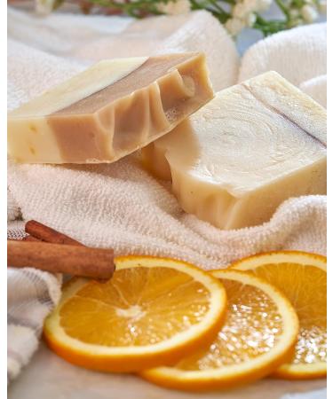 Handmade Natural Soap Bars - Organic Palm Oil Free Cold Pressed - Fragrance Free & Eco-Friendly 3.5 oz Body Soap for Men & Women (Cinnamon Orange Aloe Vera Shea Butter Lavender Honey & Oatmeal - Buy Online on GoSupps.com