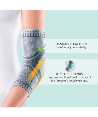 OPPO 2988 ACCUTEX Elbow Brace Compression Sleeve for Tendonitis Tennis Elbow Golfer's Elbow & Arthritis - Unisex Gray Small - Buy Online on GoSupps.com