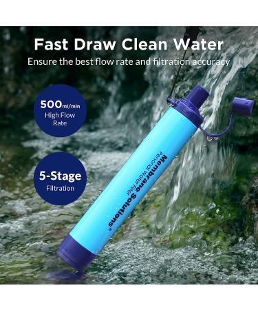 Membrane Solutions Straw Water Filter - Portable Survival Filtration Gear for Emergency Preparedness & Outdoor Activities - Buy Online on GoSupps.com