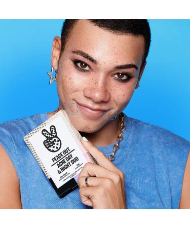 PEACE OUT Skincare Acne Day & Night Duo | Fast Acting Pimple Patches with Salicylic Acid | Clear Breakouts with 6-Hour Hydrocolloid Dots | (20 Dots) - Buy Online on GoSupps.com