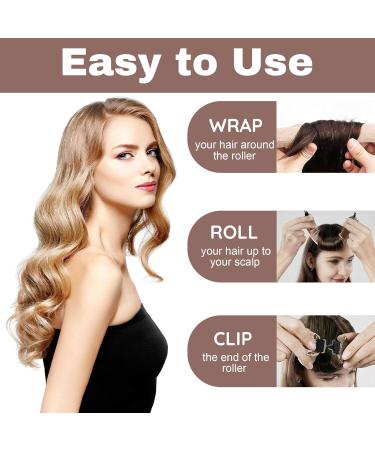 Hair Curler No Heat 3PCS Hair Curlers Hair Styling Tools Heatless Hair Curler Rods with Hook No Hot Rollers Overnight Blowout No Heat Hair Curlers Hair Rollers for Women Long Hair (Pink) - Buy Online on GoSupps.com