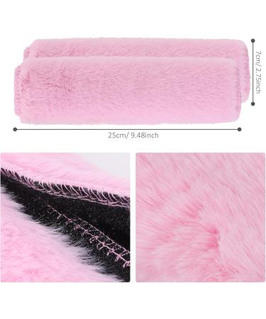 Pink Car Belt Pad - Faux Rabbit Shoulder Cushion for Safety Belt Protection | Seat Belt Upholstery 1 Pair - Buy Online on GoSupps.com