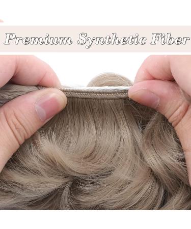 Silk-Co Hair Part with Rubber Band - Wavy Soft Dutt & Thickening Hair Extensions - 45g Ash Brown Messy Bun Updos - Buy Online on GoSupps.com