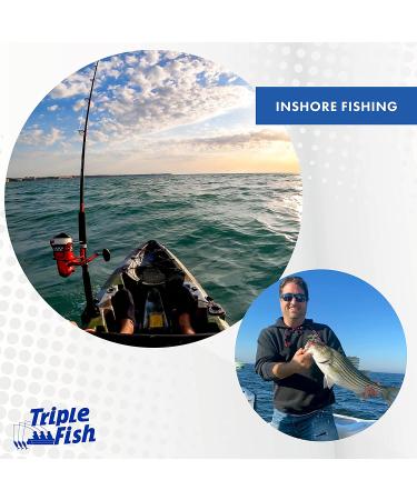 Triple Fish Clear Camo Monofilament Fishing Leader - 50lb Test, 0.70mm Dia, 50yd - Strong Tough Leader for Big Game Fishing - Buy Online on GoSupps.com