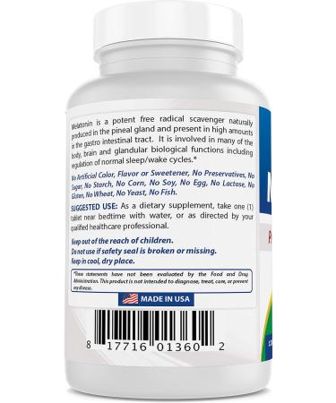 Best Naturals Melatonin 10mg Tablets - Non-GMO Sleep Aid - 120 Count - Buy Online on GoSupps.com