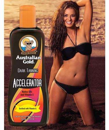 Australian Gold Dark Tanning Accelerator Lotion 250ml - Fast Tan Boost - Buy Online on GoSupps.com
