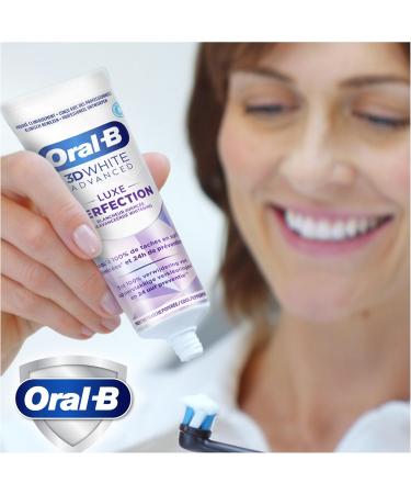 Oral-B 3D White Advanced Luxe Perfection Toothpaste 75 ml - Pack of 12 - Buy Online on GoSupps.com