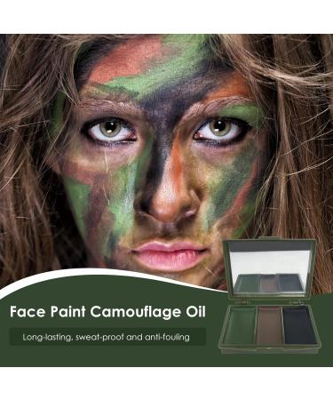 Camouflage Oil For Face Camouflage Oil Makeup For Face Camouflage Face Paint Multicolor Hunting Face Paint With Mirror V Body Paint - Buy Online on GoSupps.com