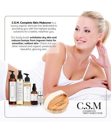 CSM Body Brush - Exfoliating Boar Hair Brush for Soft Skin, Improved Circulation & Acne Reduction - Buy Online on GoSupps.com