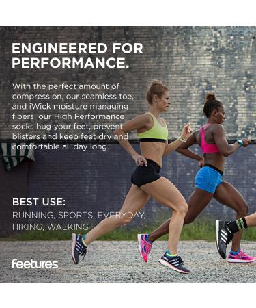 Feetures High Performance Cushion No Show Tab Running Socks - Unisex Athletic Ankle Socks - Moisture Wicking - Heather Gray - Buy Online on GoSupps.com