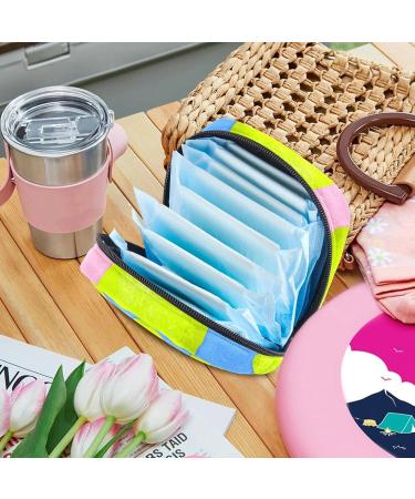 Portable Lemon Pattern Sanitary Napkin Storage Bag for Girls & Women | Zippered Menstrual Cup Pocket - Perfect for Travel - Buy Online on GoSupps.com