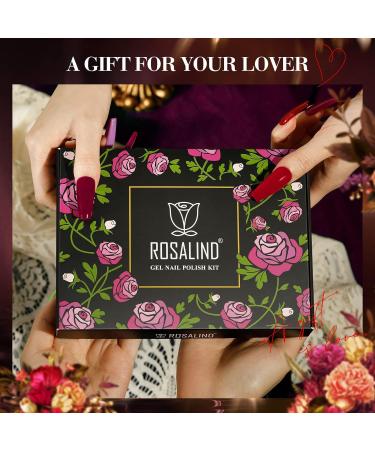 ROSALIND 8PCS Nude Pink Gel Nail Polish Set - Long Lasting Solid and Glitter Red, White, and Light Pink Colors - Gel Collection for Manicure - Buy Online on GoSupps.com