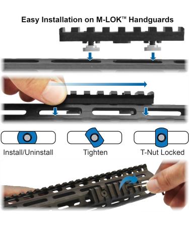 Buy UTG Unisex Adult PRO M-LOK 8-Slot Picatinny Rail Section Black 8.67 cm | International Shipping Available - Buy Online on GoSupps.com