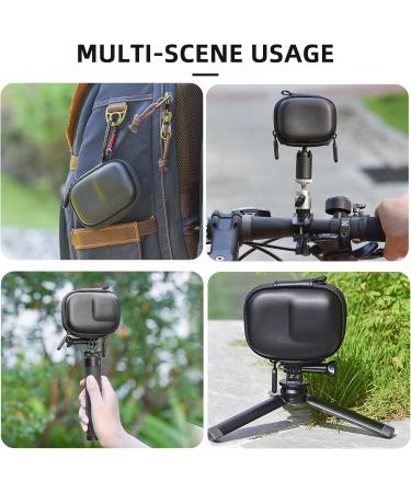 Brdrc Storage Pocket Case for DJI Osmo Action 4/3 | Mini-Hard Bowl Pocket & PU Travel Shell for GoPro 12/11/10/9 Accessories (Black) - International Shipping Available - Buy Online on GoSupps.com