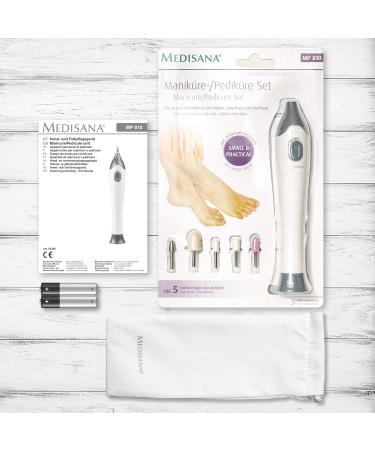 Medisana MP 810 Electric Manicure & Pedicure Set 5 Attachments for Nail Care Cuticles & Corns Wireless Convenience - Buy Online on GoSupps.com